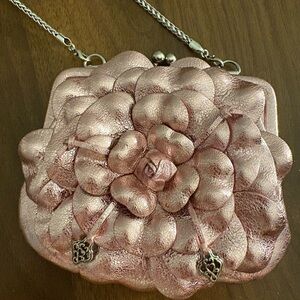 Brighton Metallic Rose Clutch like new